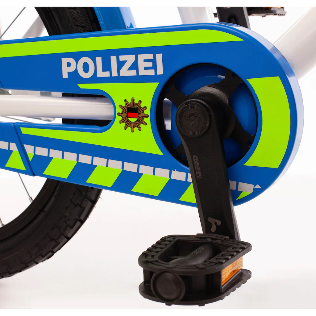 Bachtenkirch Kinderfahrrad »12" Kinderfahrrad "POLIZEI" kristall-weiß/blau/neon« 1 Gang ohne Schaltung auf Rechnung kaufen Großer Ausverkauf
