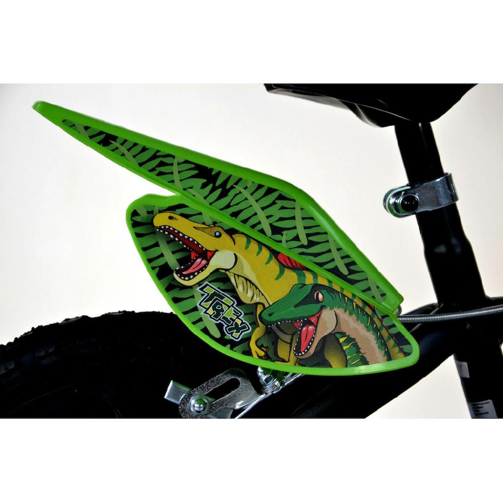 Dino Kinderfahrrad »Dinosaurier T-Rex« 1 Gang mit Stützrädern Frontschild und coolen Schutzblechen Exklusive Angebote