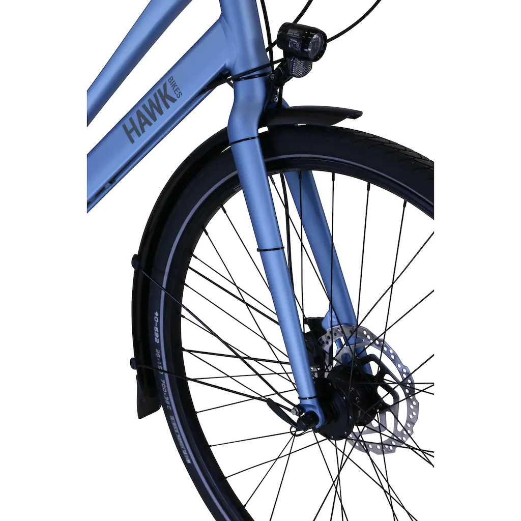 HAWK Bikes Trekkingrad »Trekking Lady Super Deluxe Plus Sky Blue« 8 Gang Shimano Nexus Schaltwerk für Damen und Herren auf Raten Angebote