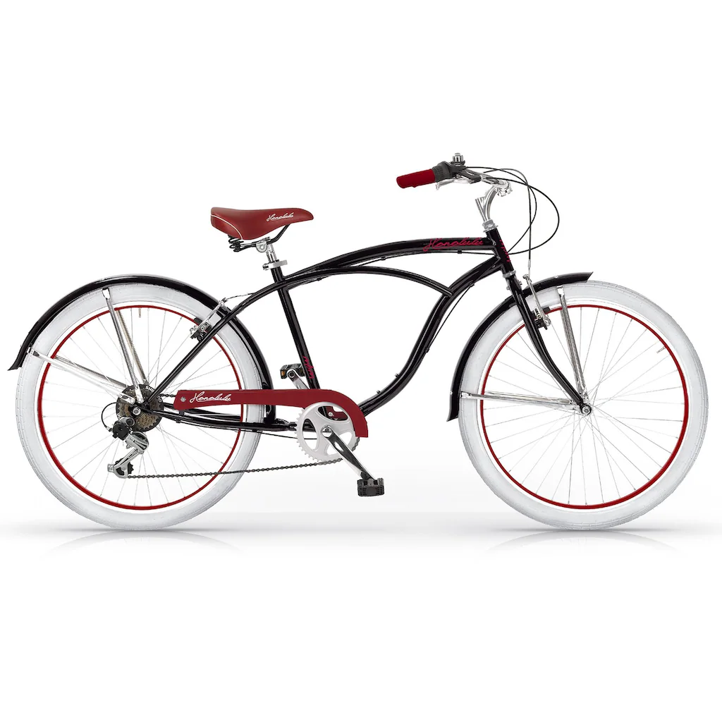 MBM Cruiser »Honolulu Man Mod. 125« 6 Gang Shimano Tourney Schaltwerk Kettenschaltung für Herren Kettenschaltung auf Rechnung Flash Sale