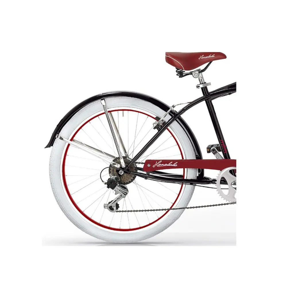MBM Cruiser »Honolulu Man Mod. 125« 6 Gang Shimano Tourney Schaltwerk Kettenschaltung für Herren Kettenschaltung auf Rechnung Flash Sale