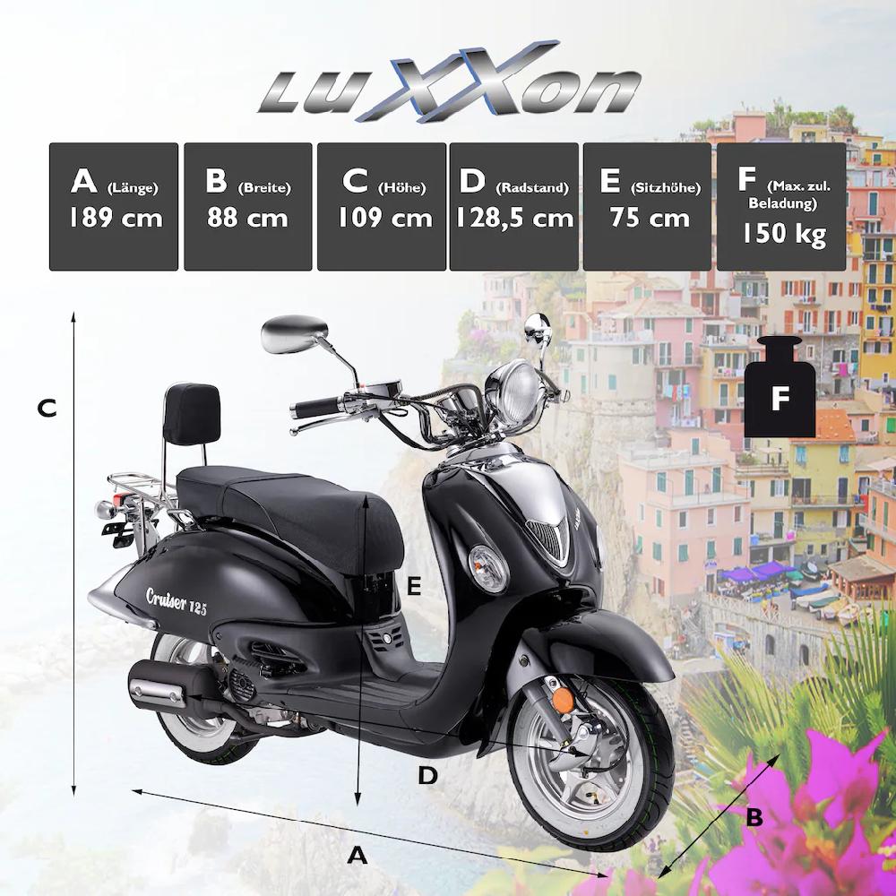 Luxxon Motorroller »Cruiser« 125 cm³ 80 km/h Euro 5 7 2 PS Vierteljährliche Förderung
