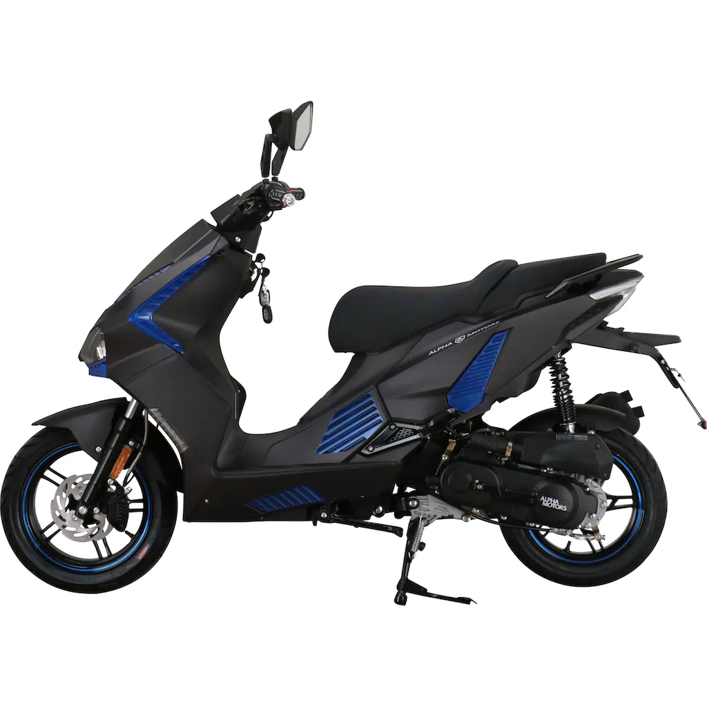 Alpha Motors Motorroller »SHARK« 50 cm³ 45 km/h Euro 5 3 PS mit integr. Alarmanlage Keyless-System und USB-Anschluss auf Rechnung Bis zu 55% Rabatt