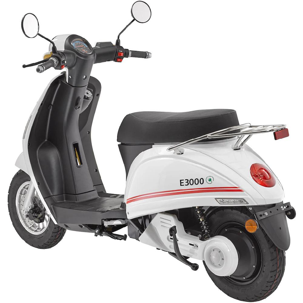Luxxon E-Motorroller »E3000« bis zu 55 km Reichweite mit Straßenzul. 2 Sitzplätze Super Rabatt