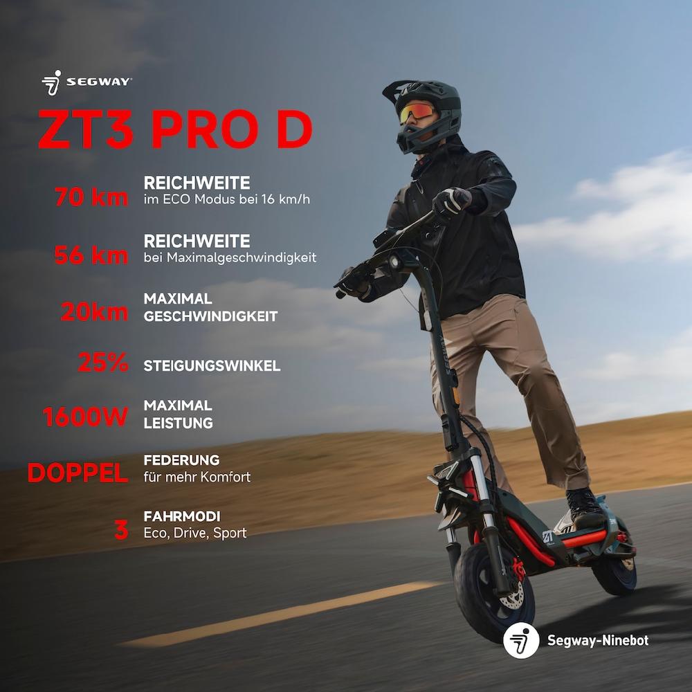 ninebot by Segway E-Scooter »Segway ZT3 Pro D« Electric Scooter mit Straßenzulassung bis zu 70 km Reichweite Im Verkauf