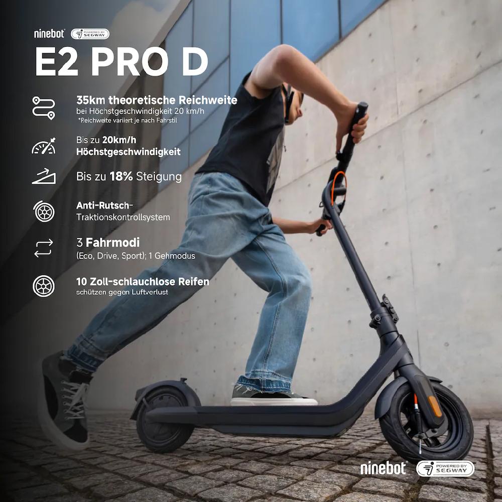 ninebot by Segway E-Scooter »KickScooter E2 PRO D« Electric Scooter mit Straßenzulassung bis zu 35 km Reichweite Verkauf