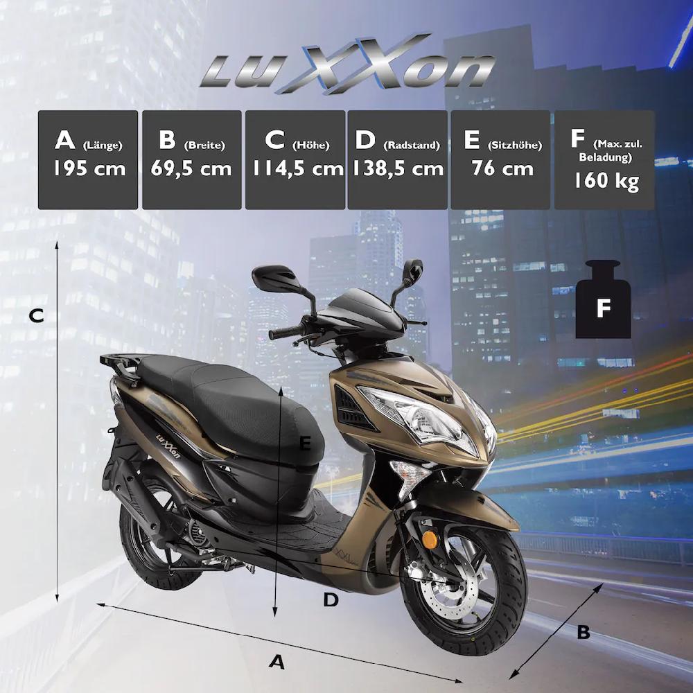 Luxxon Motorroller »XXLine« 49 46 cm³ 45 km/h Euro 5 3 PS auf Rechnung bestellen Kostenloser Versand