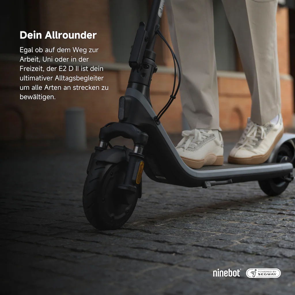 ninebot by Segway E-Scooter »KickScooter E2 D II« Electric Scooter mit Straßenzulassung bis zu 25 km Reichweite Fabrik Onlineshop