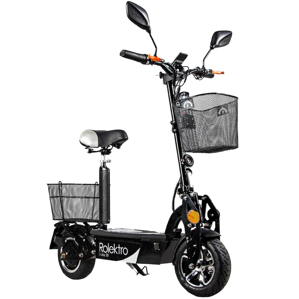 Rolektro E-Mofaroller »E-Joy 20 Schwarz 36V-12AH Blei-Gel Akku 500 Watt« bis zu 30 km Reichweite