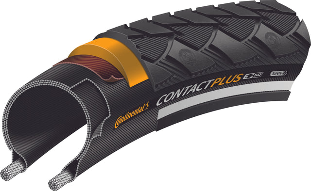 Continental Continental Contact Plus Drahtreifen SafetyPlus Breaker 28" Reflex &vert; fahrrad.de Weihnachtsangebot