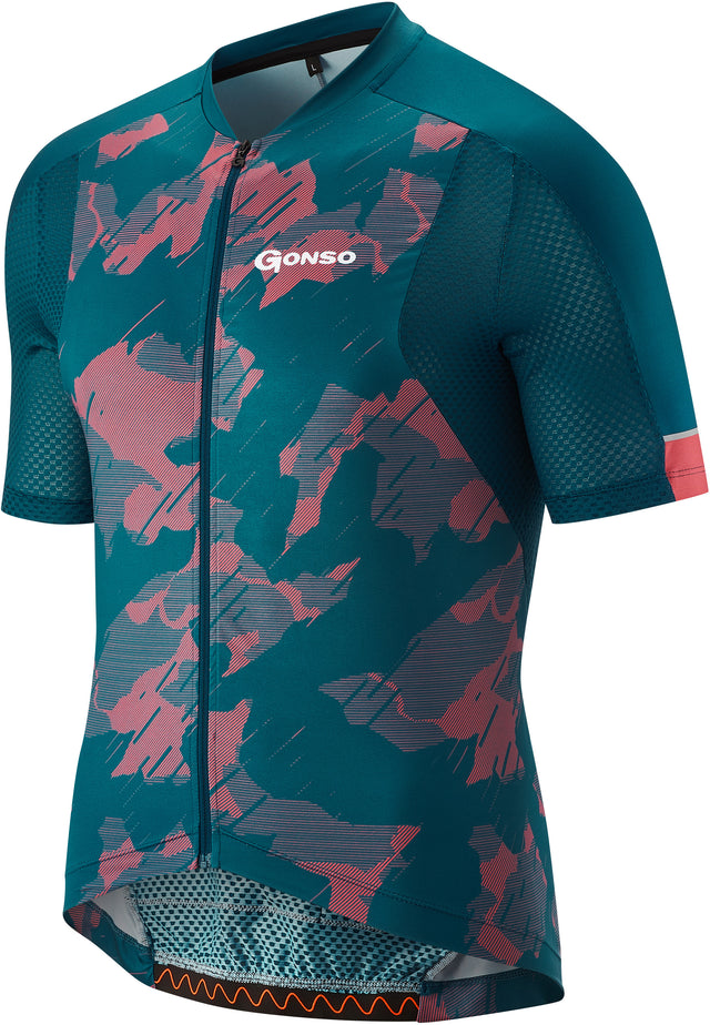 Gonso Gonso Ardole Kurzarm Full-Zip Fahrradtrikot Herren petrol &vert; fahrrad.de Schlussverkauf