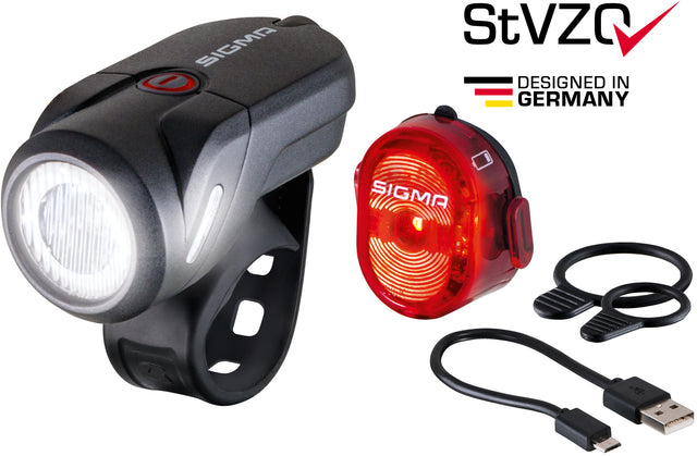 SIGMA Sigma Aura 35/Nugget II USB Beleuchtungsset &vert; fahrrad.de Weihnachtsangebot
