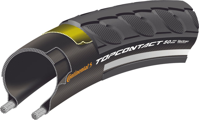 Continental Continental TopContact II Faltreifen 26x2.00" Reflex E-50 schwarz &vert; fahrrad.de Große Rabatte