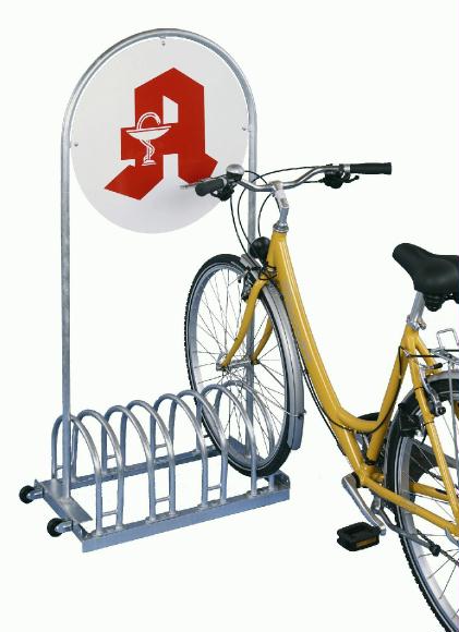 fahrrad-discount Fahrradständer RW 5454 mit Werbefläche Preisnachlass
