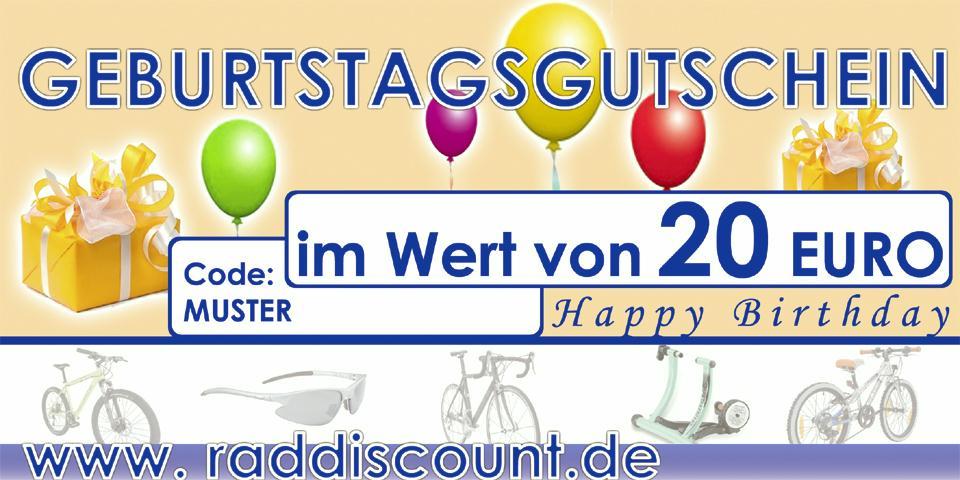 fahrrad-discount Raddiscount Geburtstags-Gutschein